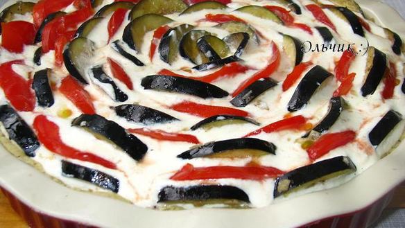 ШАГ 7. творожный киш с баклажанами и томатами