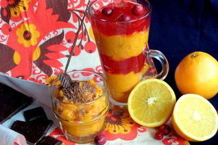 Тыквенный курд со смородиновым желе