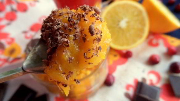 ШАГ 24. тыквенный курд со смородиновым желе