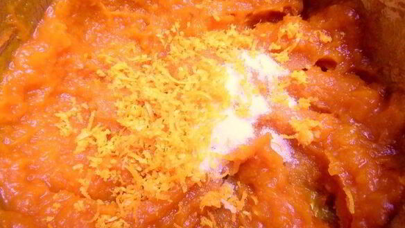 ШАГ 4. тыквенный курд со смородиновым желе