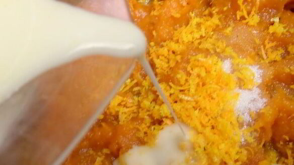 ШАГ 9. тыквенный курд со смородиновым желе