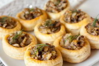 Волованы с грибной начинкой