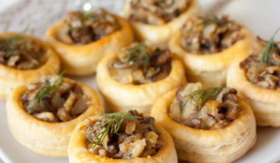 Рецепт волованы с грибной начинкой