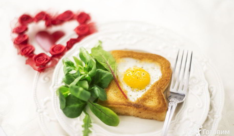 Рецепт яичница в хлебе
