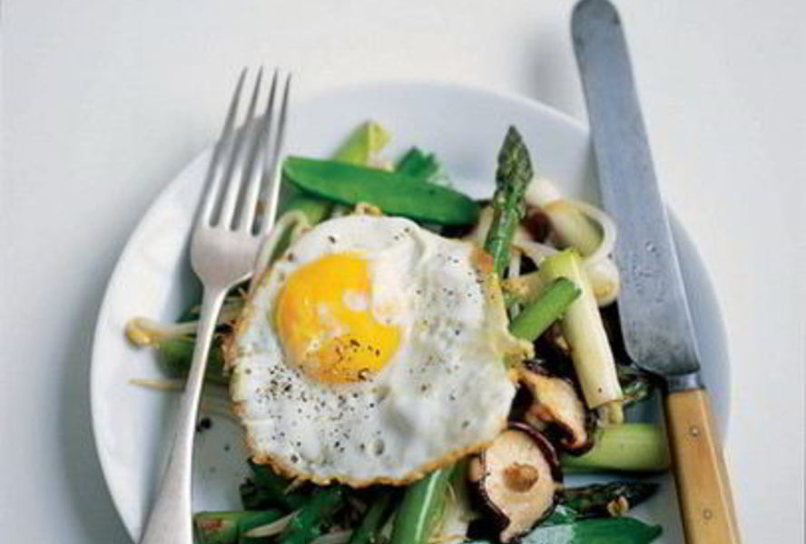 Яйца и грибы шиитаке по-восточному