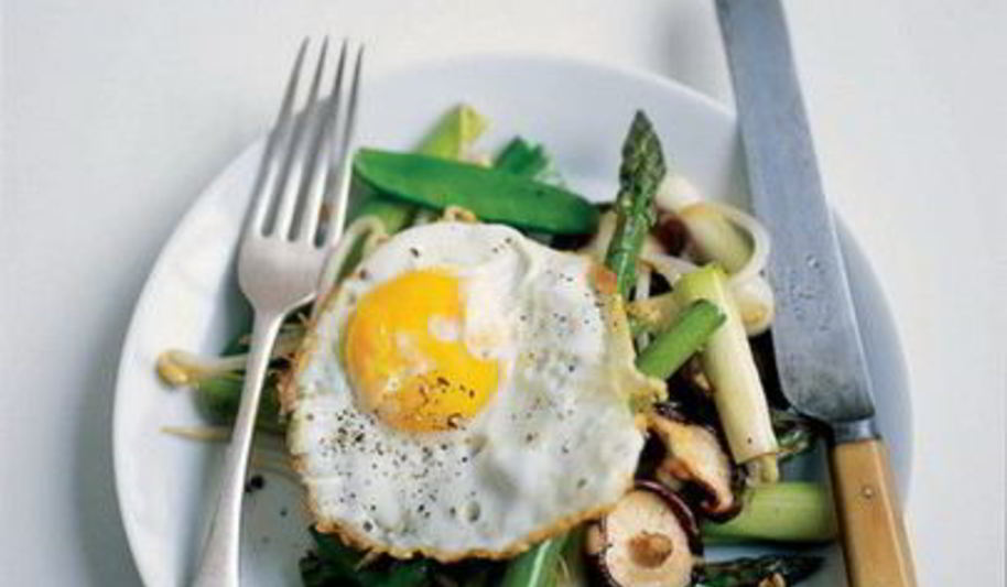 Рецепт яйца и грибы шиитаке по-восточному