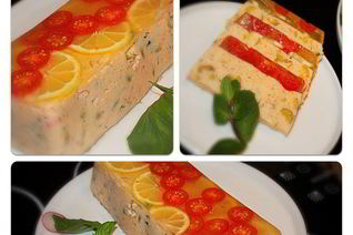 Закуска из лосося с помидорами