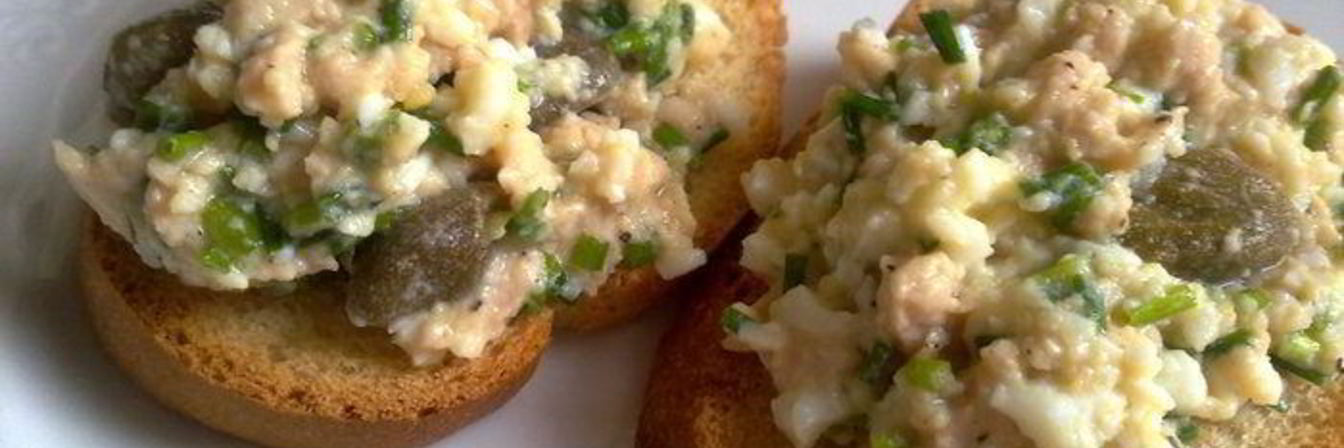 Закуска из печени трески