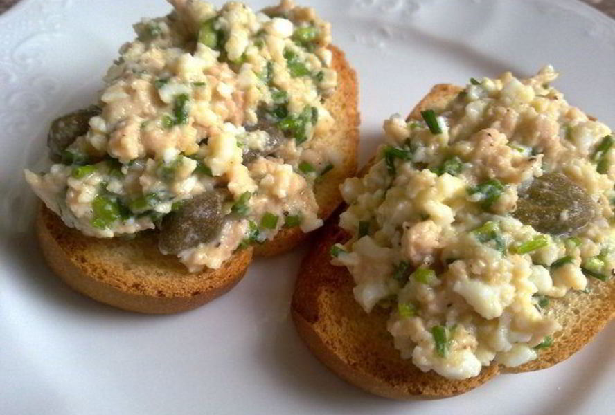 Закуска из печени трески