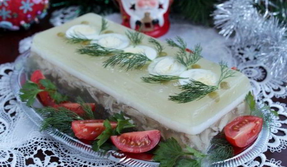 Рецепт заливное из курицы