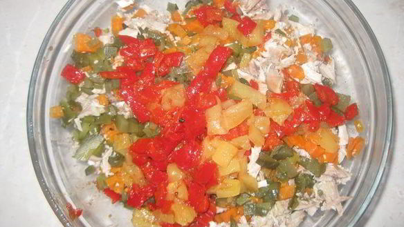 ШАГ 4. заливной террин с курицей и овощами