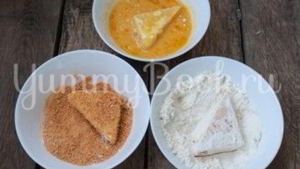 ШАГ 3. жареный сыр в панировке