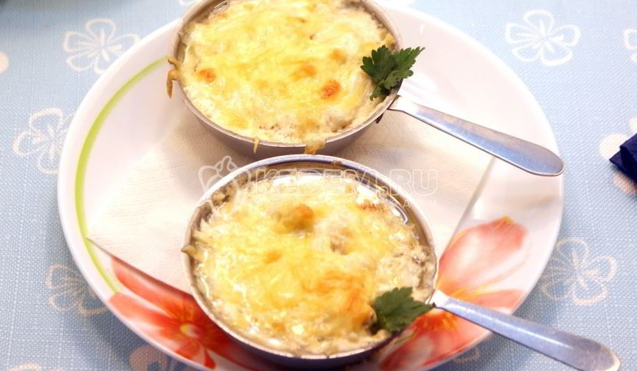 Рецепт жульен с курицей и грибами